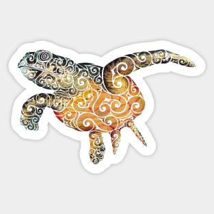 Swirly Turtle Sticker